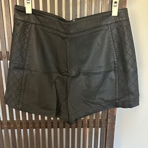Forever 21 black faux leather shorts